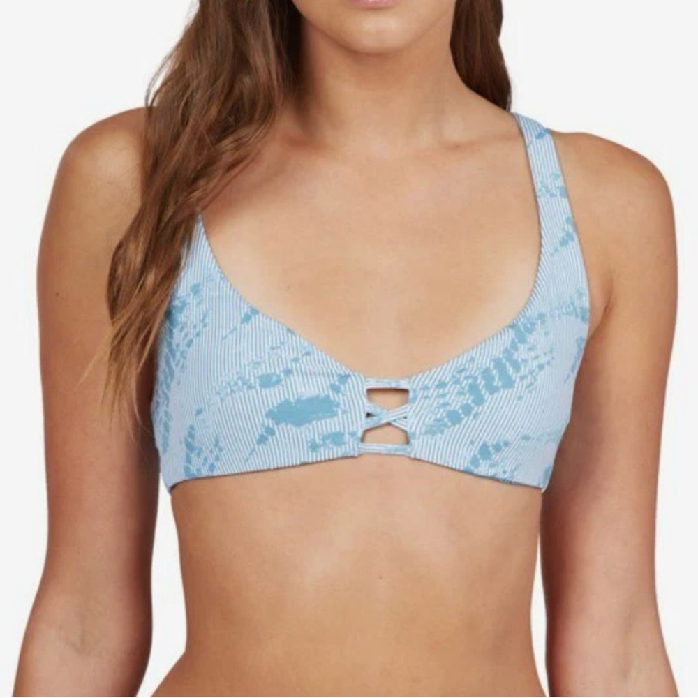NWT Roxy Sea & Waves Revo Printed Tri Bikini Top
